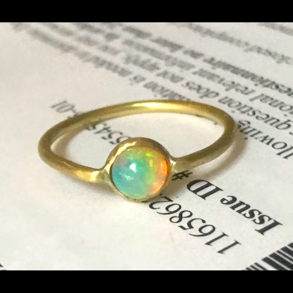 Beautiful Brass Opal Ring